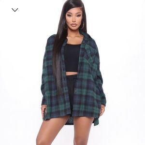 Oversized green plaid